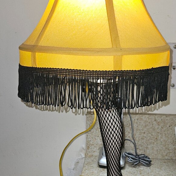 Holidays Christmas Story's Famous Leg Lamp with Fringed Shade - Picture 3 of 7